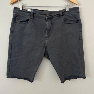 Marine Layer Shorts Mens 36 Gray Original Slim Raw Hem Cotton Denim Cut Offs